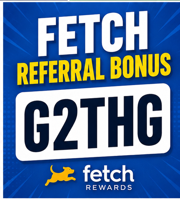 Fetch Rewards referral code August September 2026 G2THG