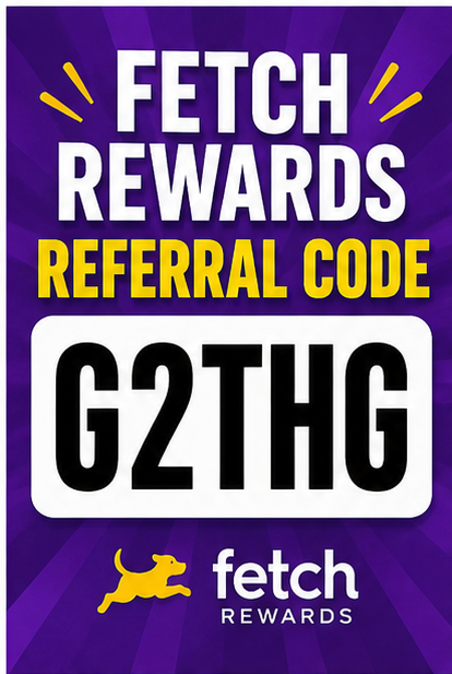 Fetch referral bonus code April May 2027 G2THG