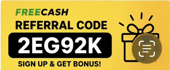 Freecash promo referral code March April 2027 2EG92K