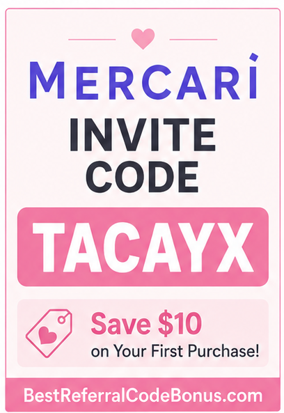 Mercari invite code September October 2026 TACAYX save $10