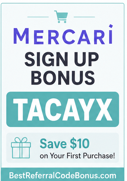 Mercari sign up bonus October November 2026 TACAYX save $10