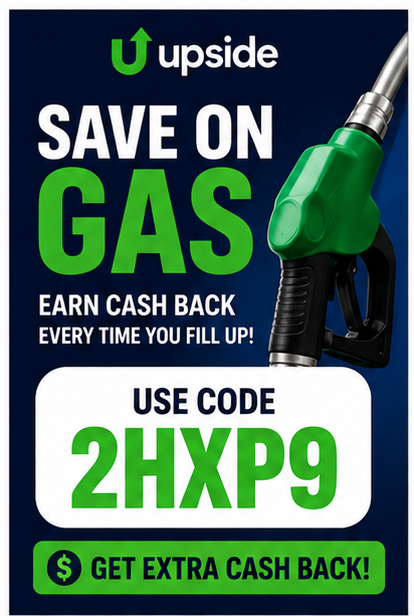 GetUpside cash back code October November 2026 2HXP9